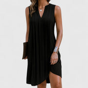 Clarhild™ | Chic V-Neck Dress for a Flattering Fit