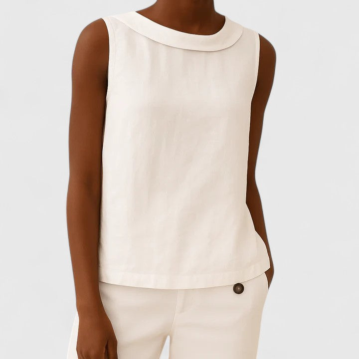 Anastine | Chic Roll Collar Top