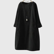 Grace | Casual Corduroy Midi Dress