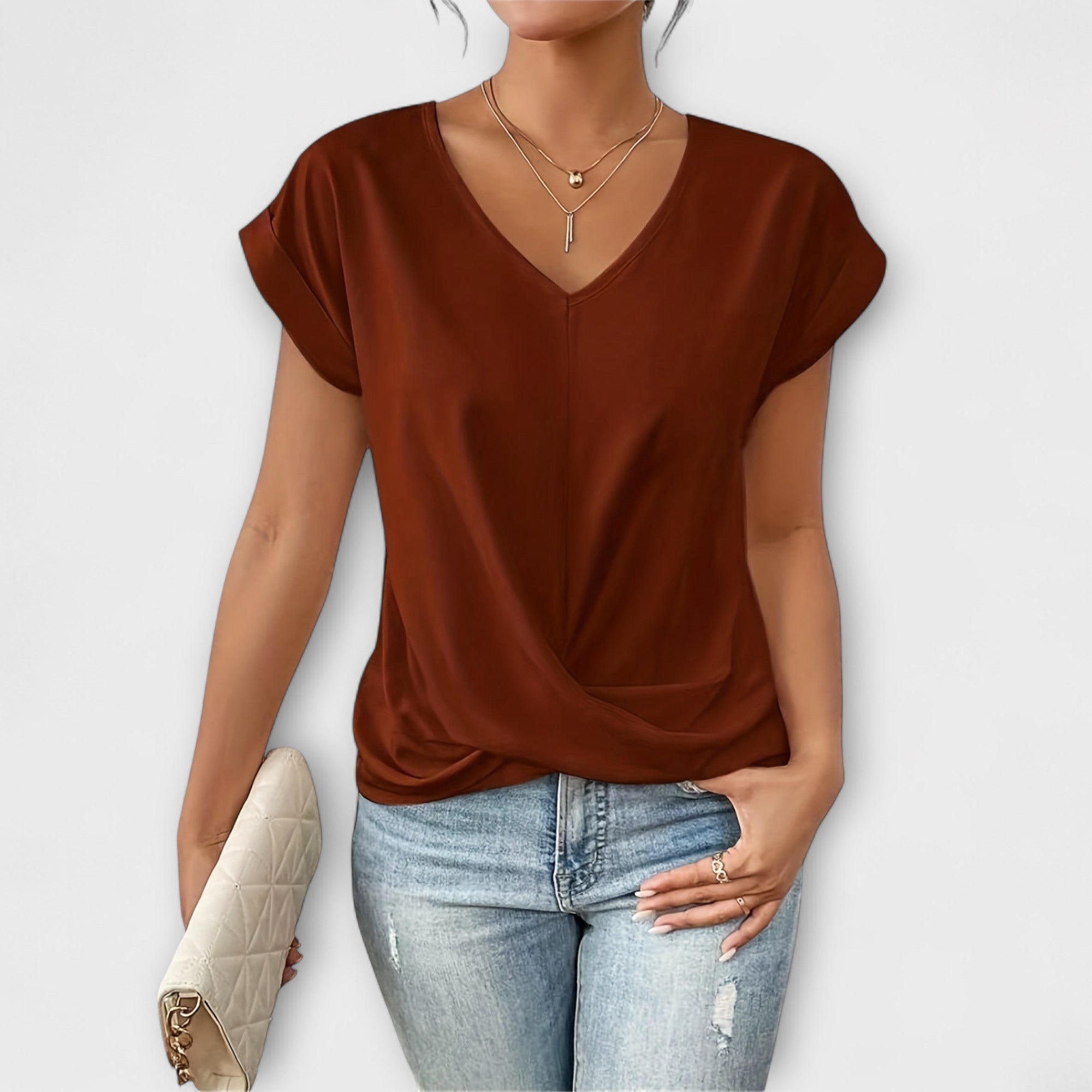 Carlinda | Stylish V-Neck Blouse