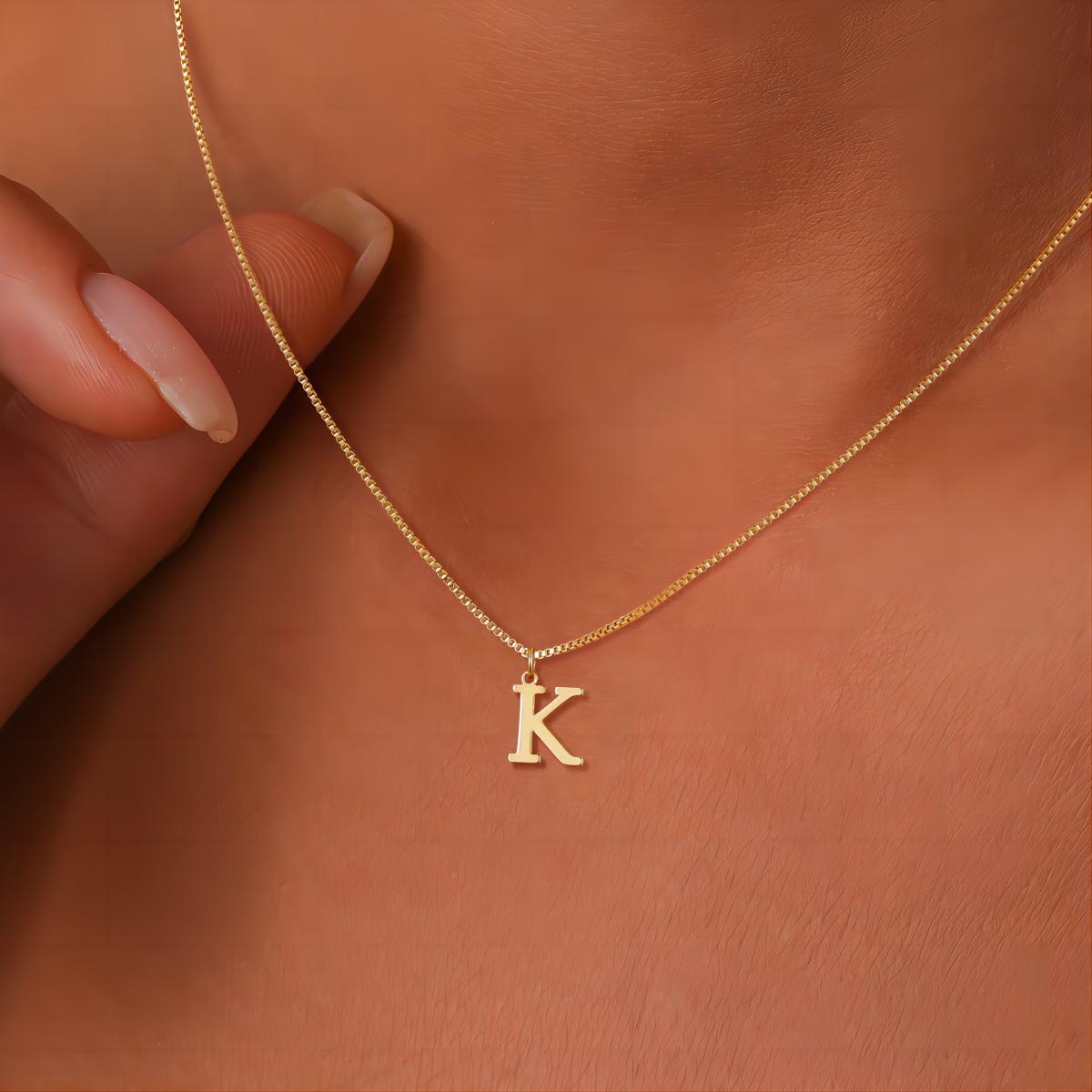 Enzhalynne | 18K Gold Initials Necklace