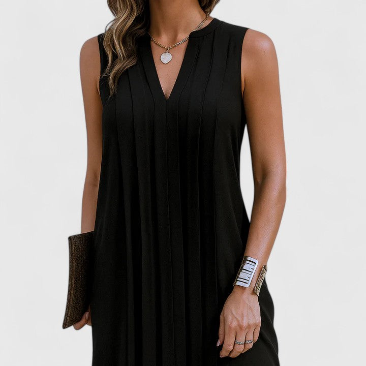 Clarhild™ | Chic V-Neck Dress for a Flattering Fit