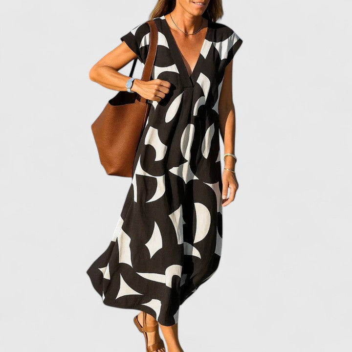 Koralia | Elegant V-Neck Dress