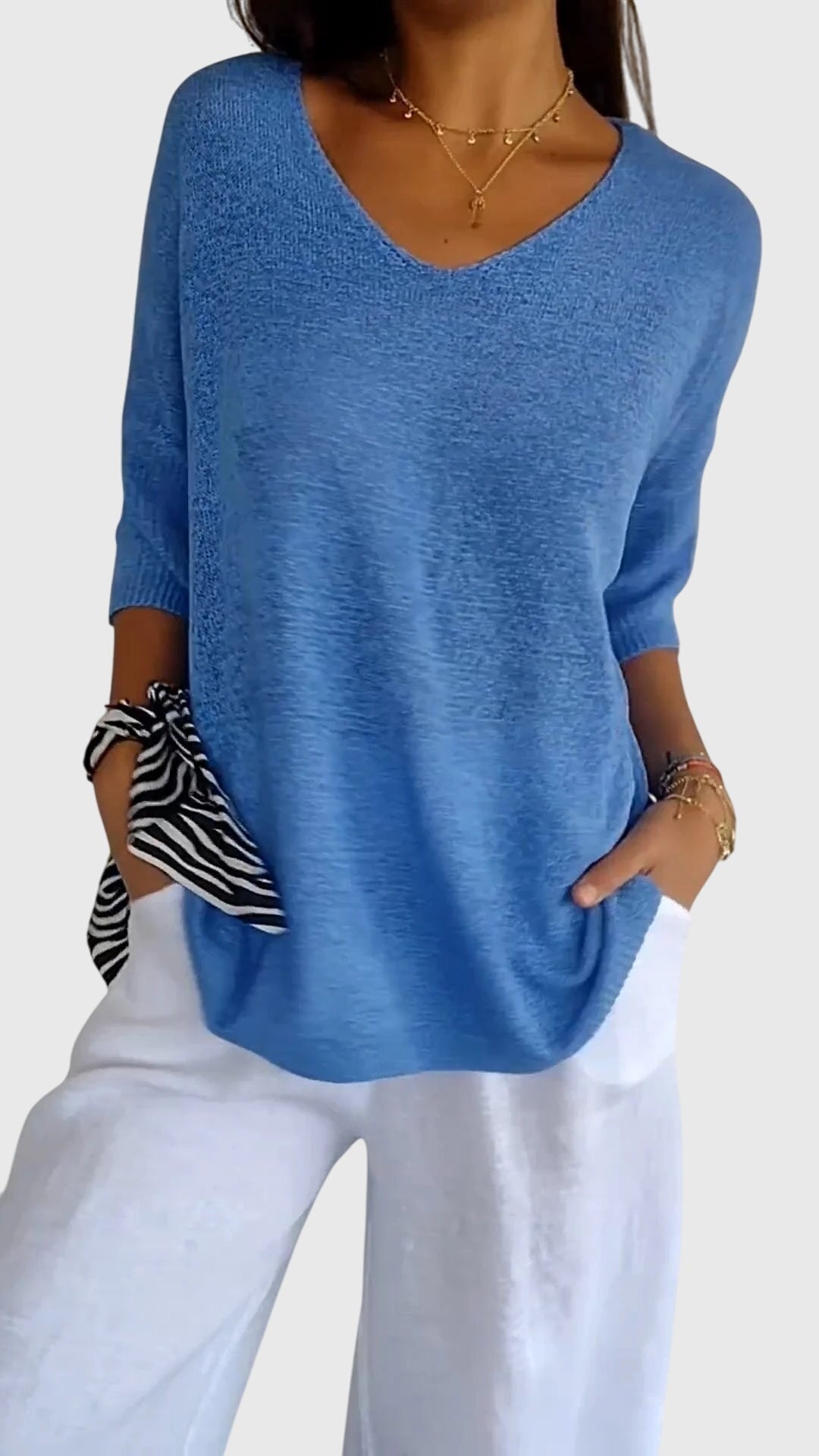 Cassandra™ | Chic V-Neck Blouse