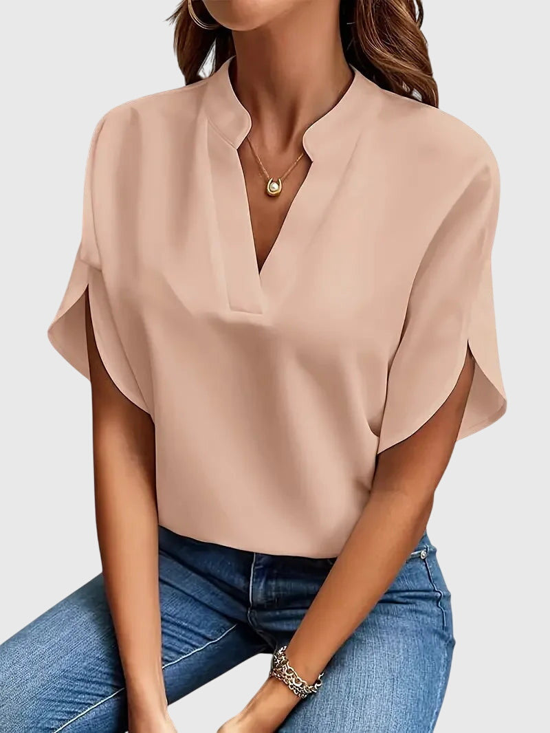 Beatrix™ | Luxuriously Soft V-Neck Top with Elegant Design