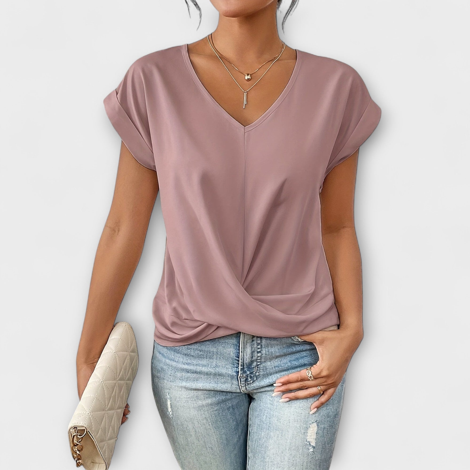 Carlinda | Stylish V-Neck Blouse