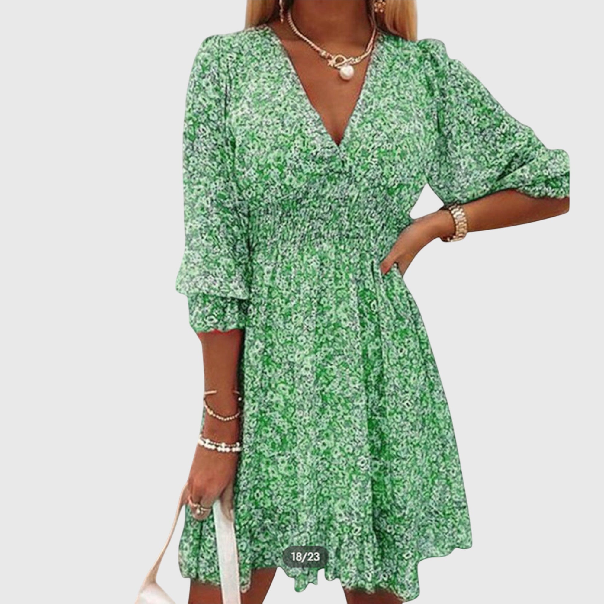 Elisa™ | Floral Dress with Puff Sleeves