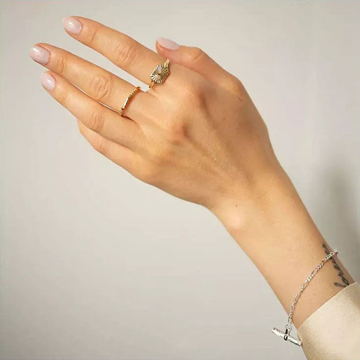 Aurizette 18K Gold Sunray Ring