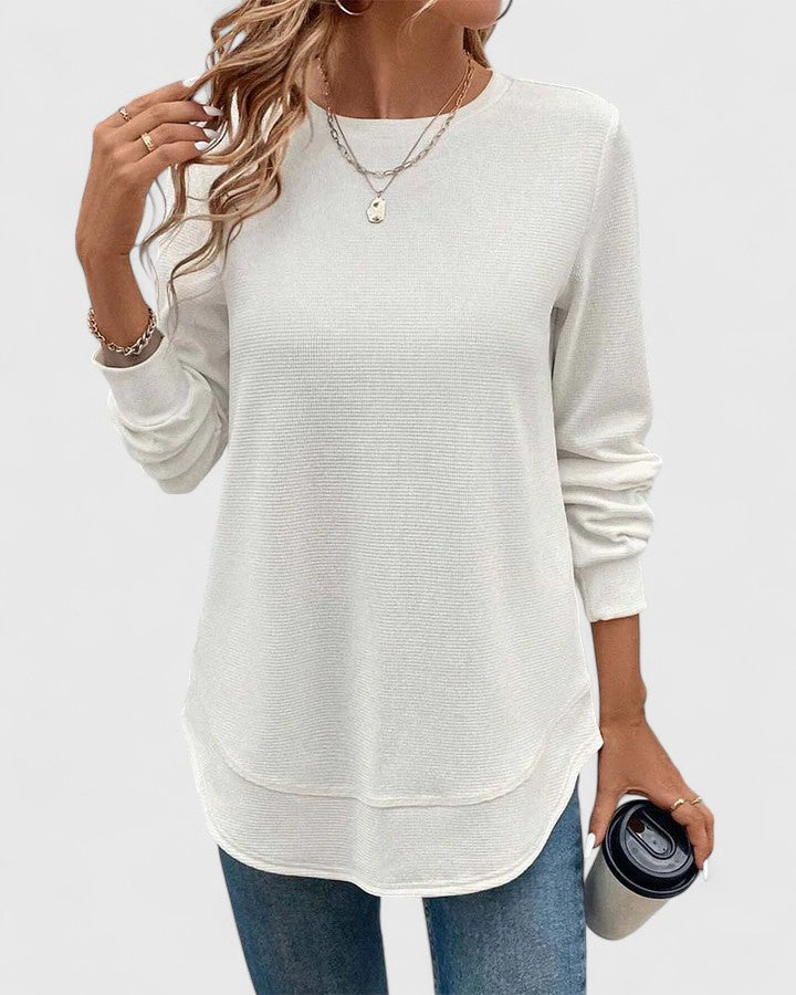 Nadyalyn | Chic O-Neck Long Sleeve Top
