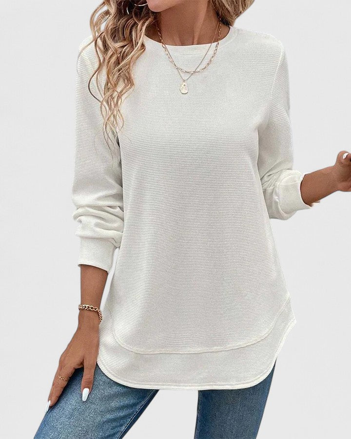 Nadyalyn | Chic O-Neck Long Sleeve Top