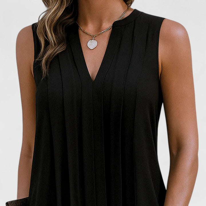 Clarhild™ | Chic V-Neck Dress for a Flattering Fit