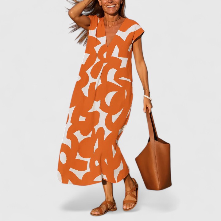 Koralia | Elegant V-Neck Dress