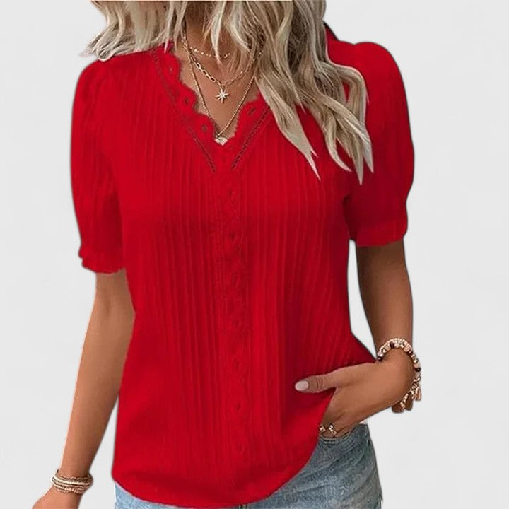Avienne | Chic V-Neck Blouse