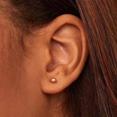 Soravelle | 18K Gold Round Earrings