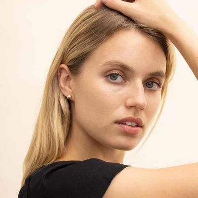 Soravelle | 18K Gold Round Earrings