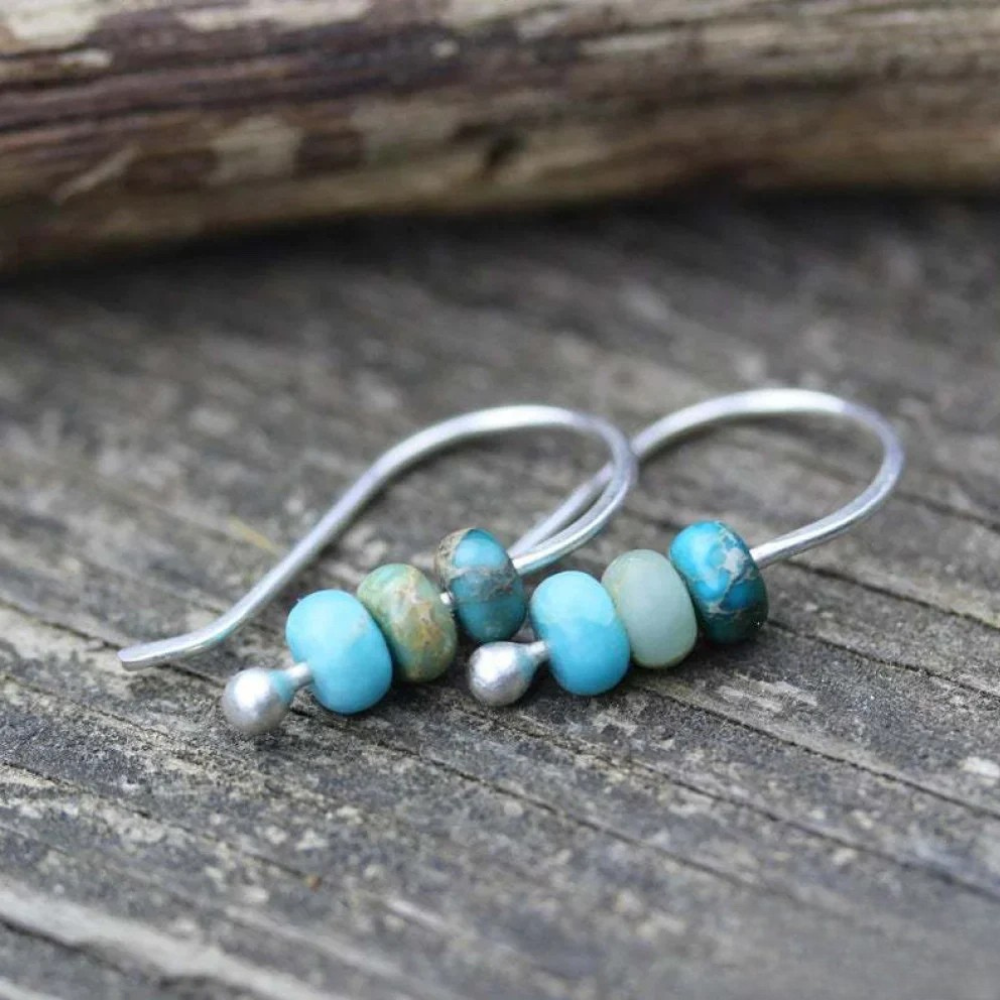Turquoise Pearl Drop Earrings