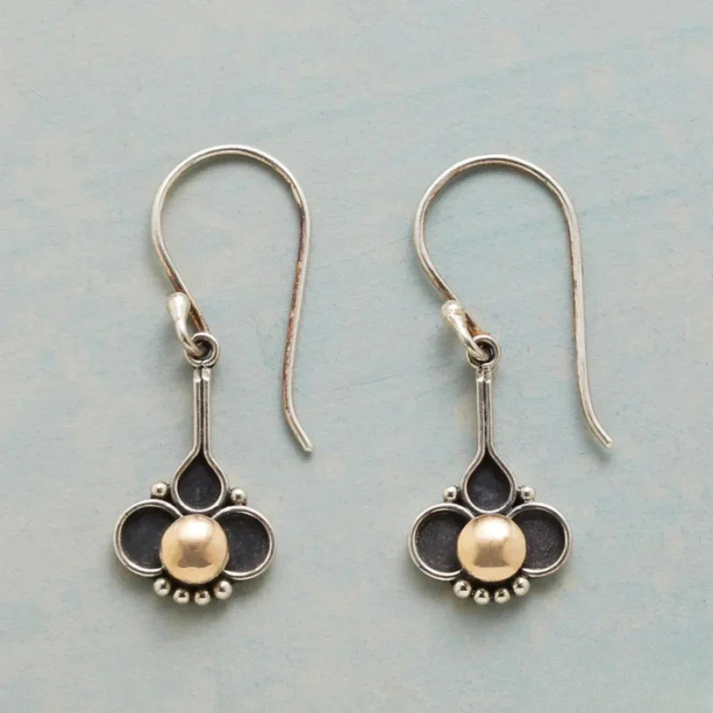 Boho Chic Clover Pearl Earrings