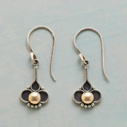 Boho Chic Clover Pearl Earrings
