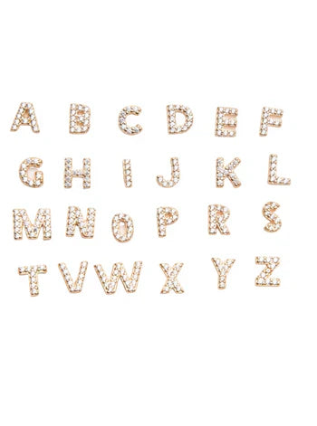 Mikhaela | 18k Gold Initial Earrings