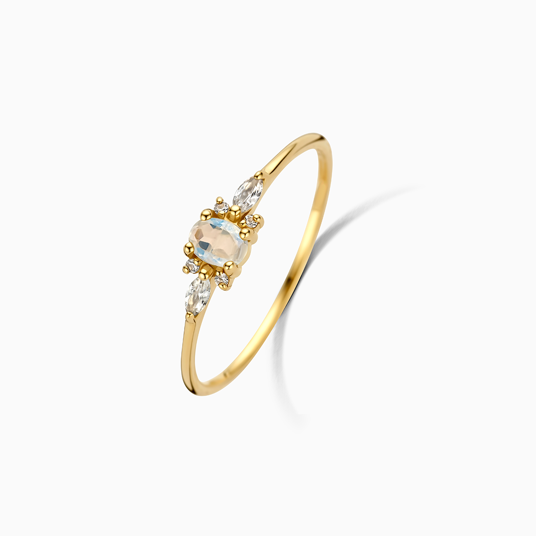 Lioravelle | 18k Gold Violet Diamond Ring