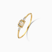 Lioravelle | 18k Gold Violet Diamond Ring