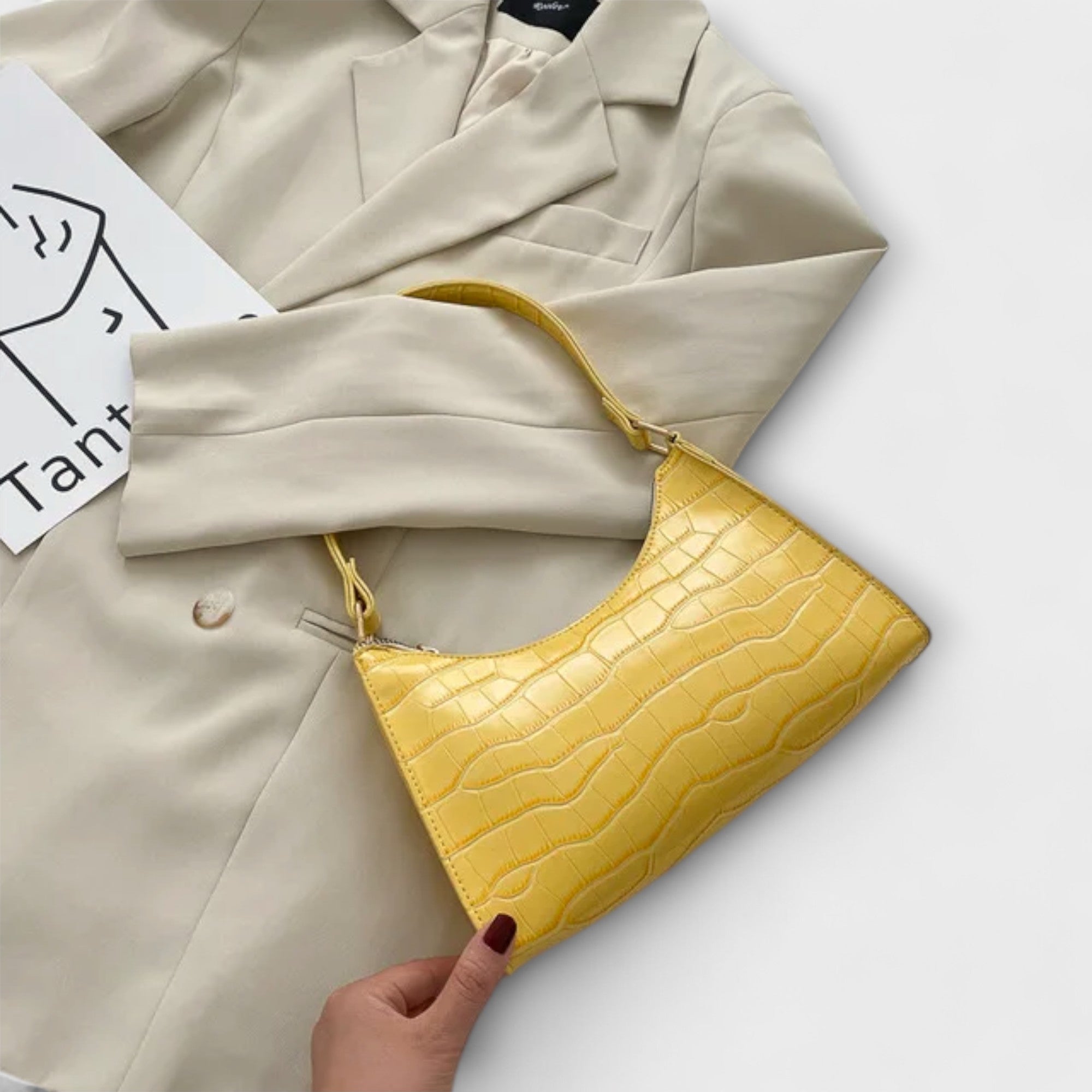 Olivia - Glossy Leather Handbag