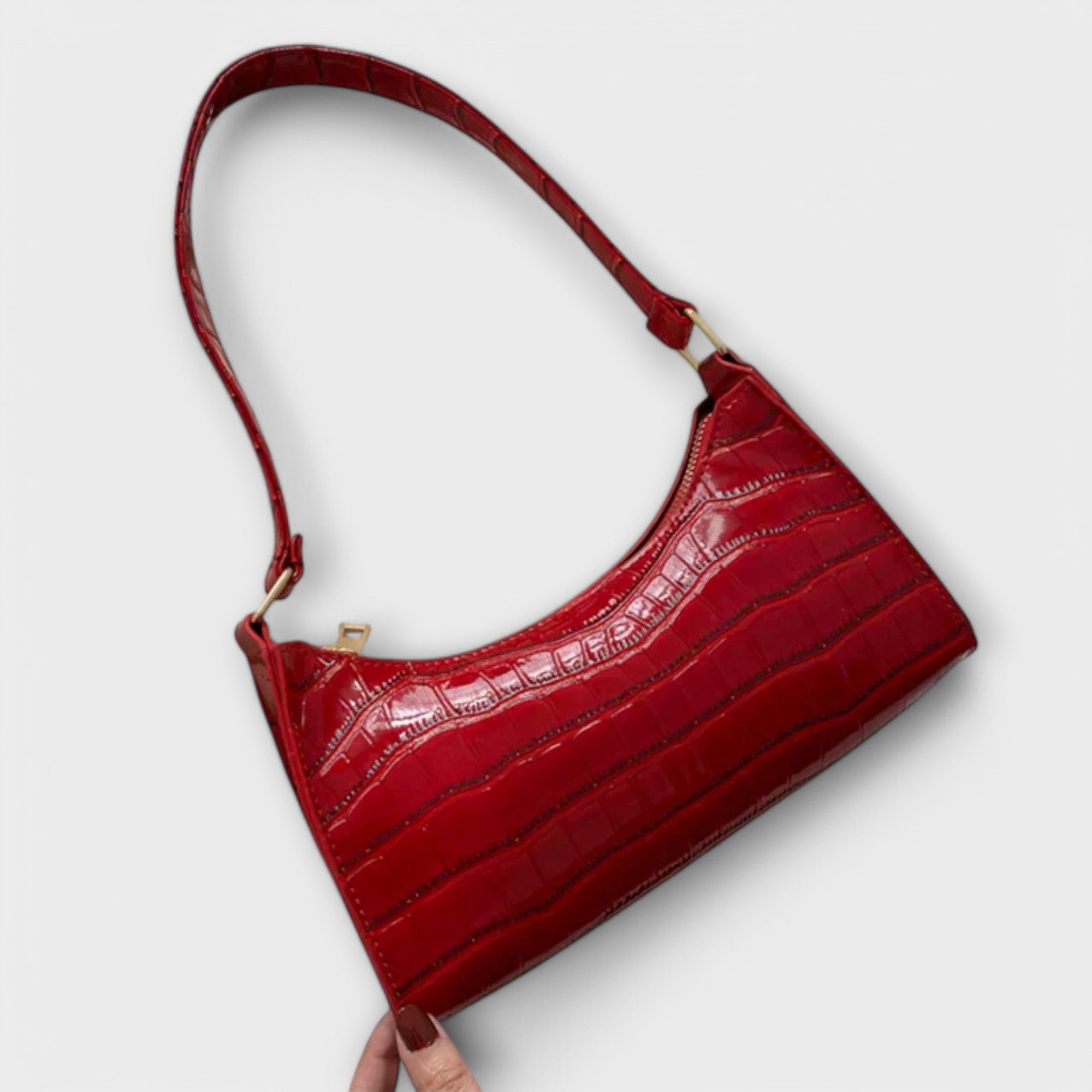 Olivia - Glossy Leather Handbag