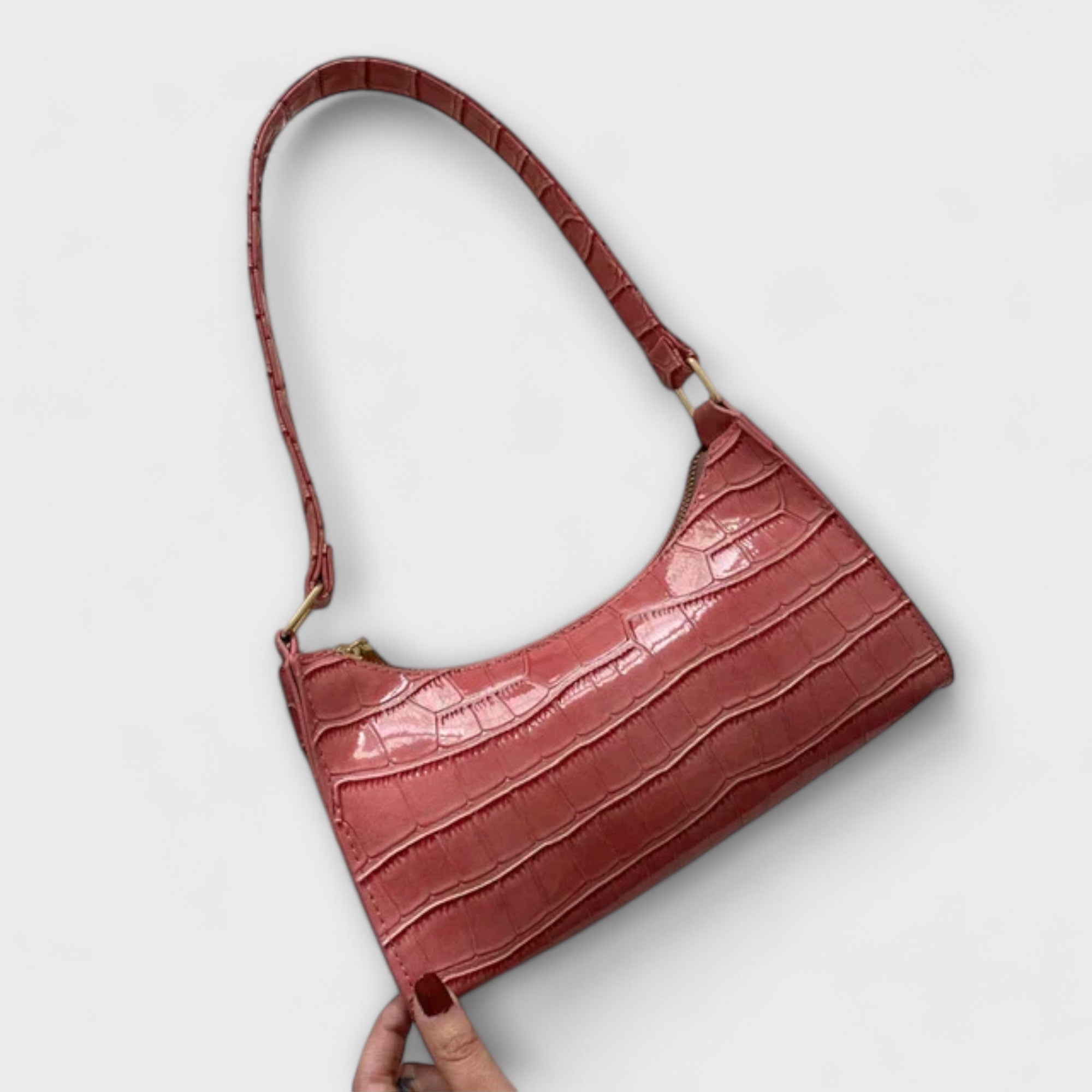 Olivia - Glossy Leather Handbag