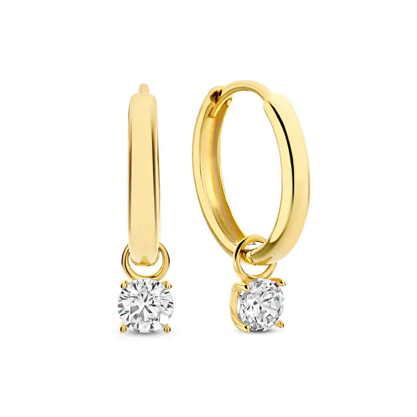 Krizalyssa | 18k Gold Diamond Pendant Earrings