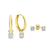 Krizalyssa | 18k Gold Diamond Pendant Earrings