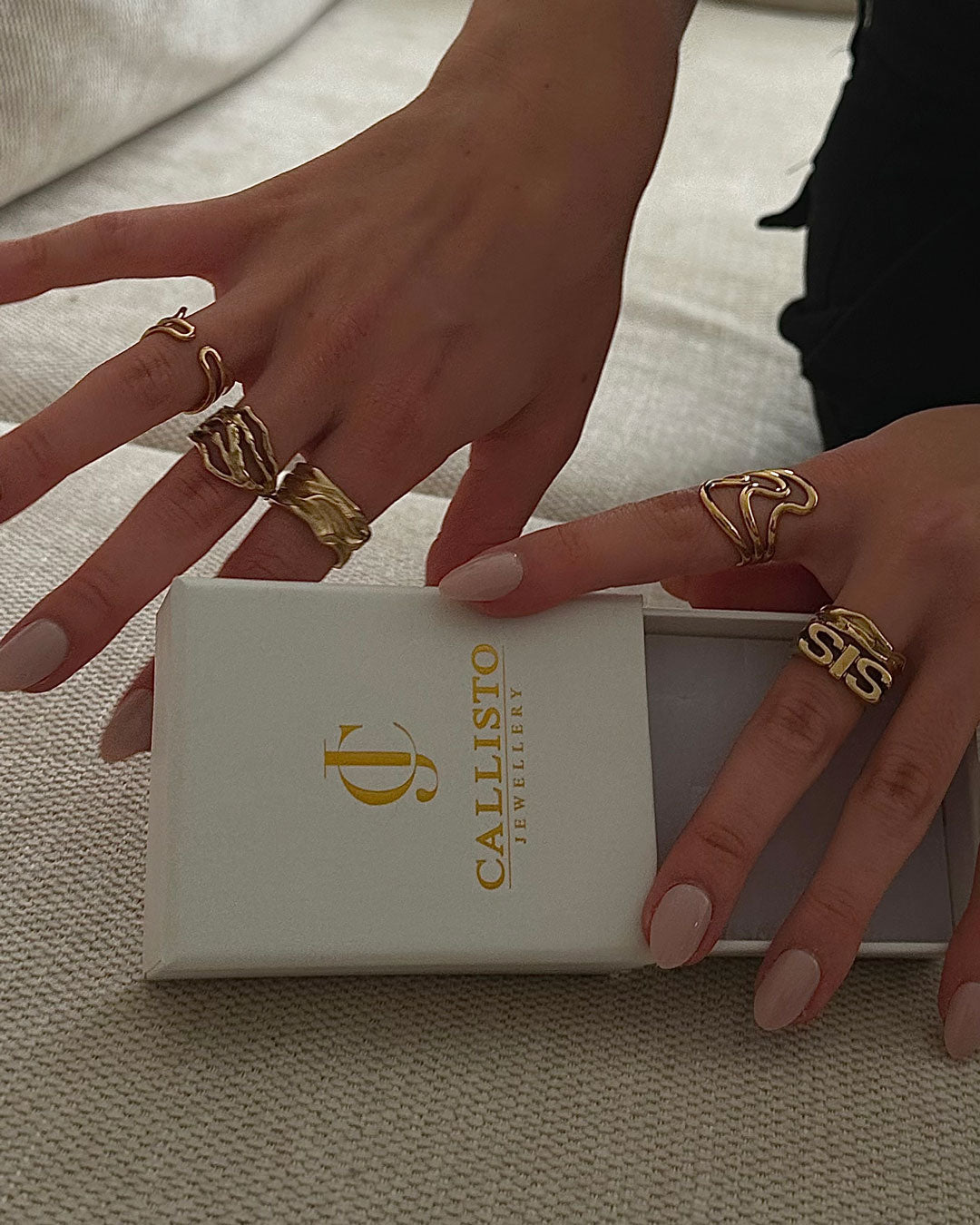 Jaylinette | Oversized 18K Gold Ring