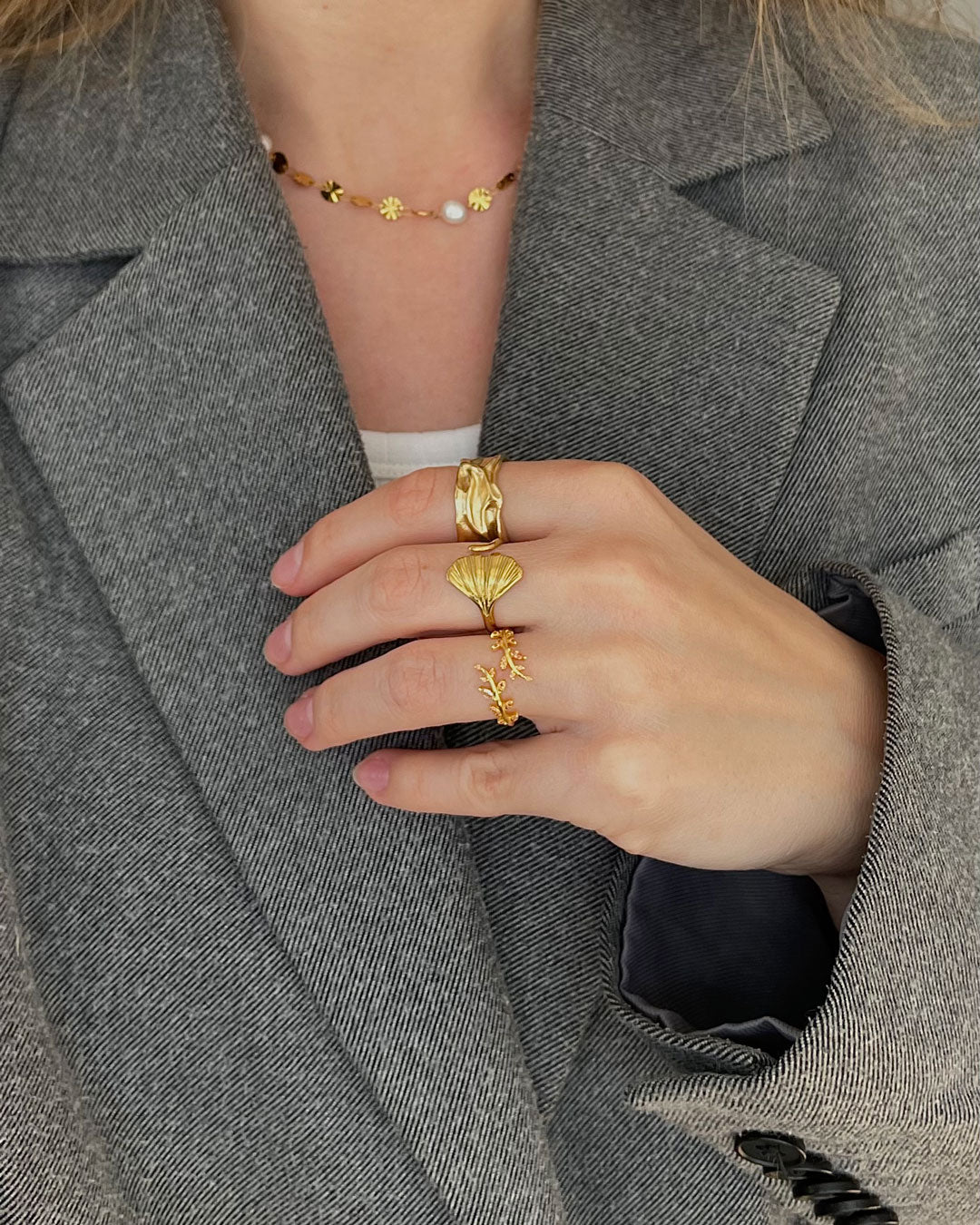 Jaylinette | Oversized 18K Gold Ring