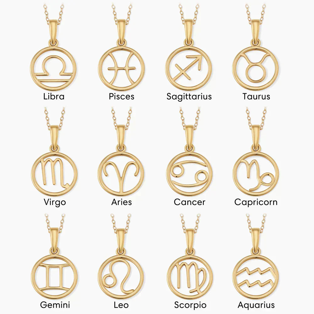 Rosalyette 18k Gold Zodiac Sign Necklace
