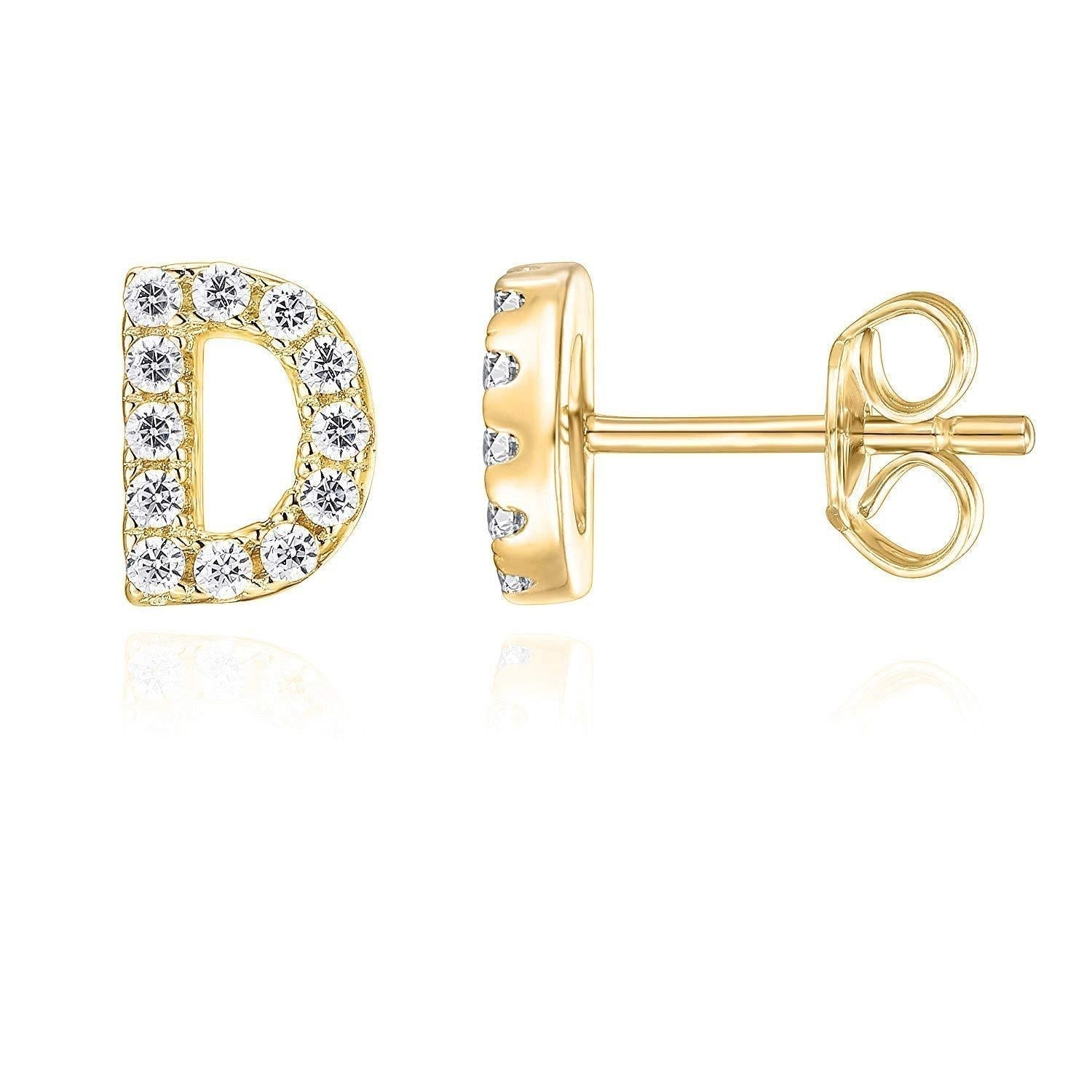 Mikhaela | 18k Gold Initial Earrings