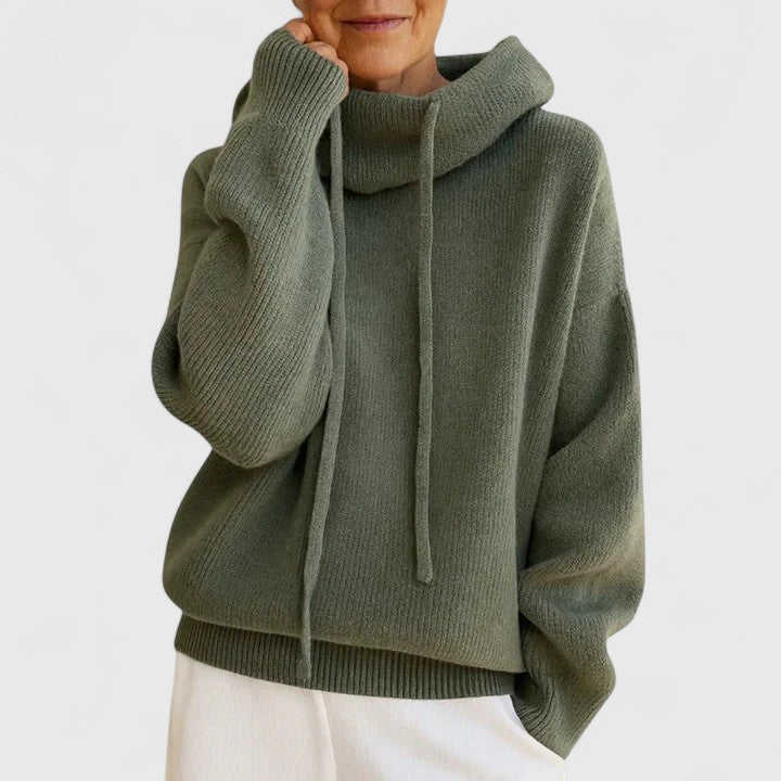 Cozy Turtleneck Sweater in Tin Color