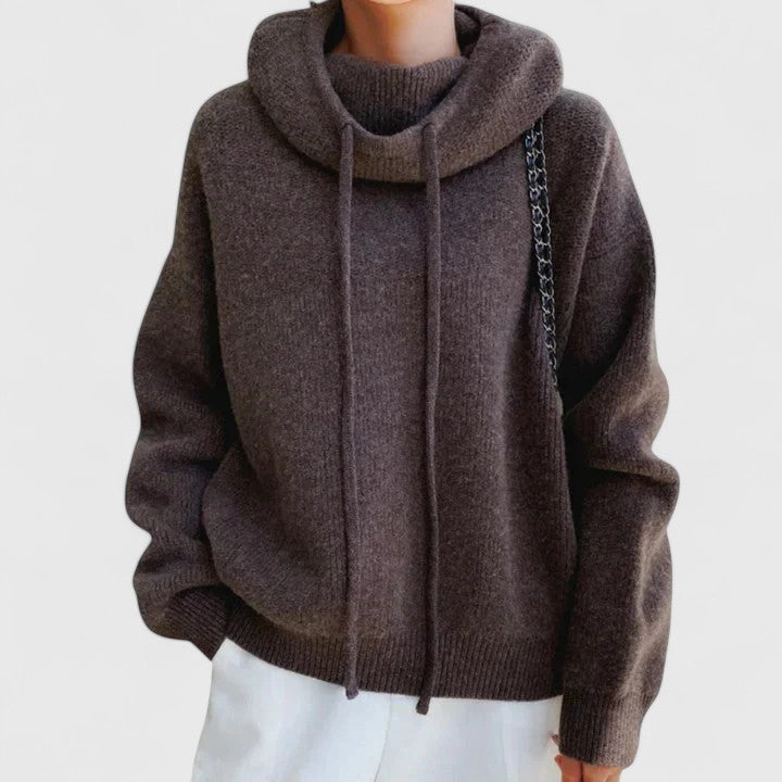 Cozy Turtleneck Sweater in Tin Color