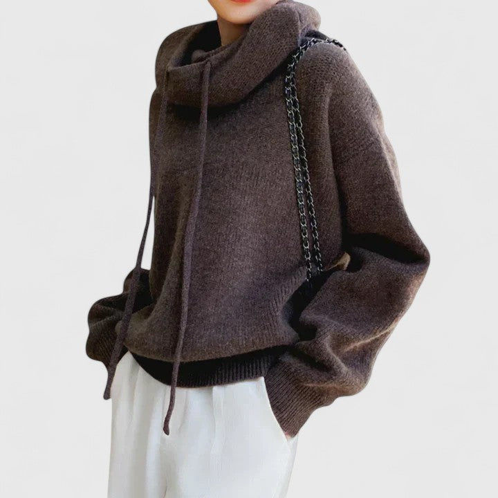 Cozy Turtleneck Sweater in Tin Color