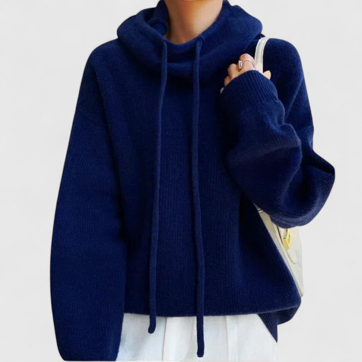 Cozy Turtleneck Sweater in Tin Color
