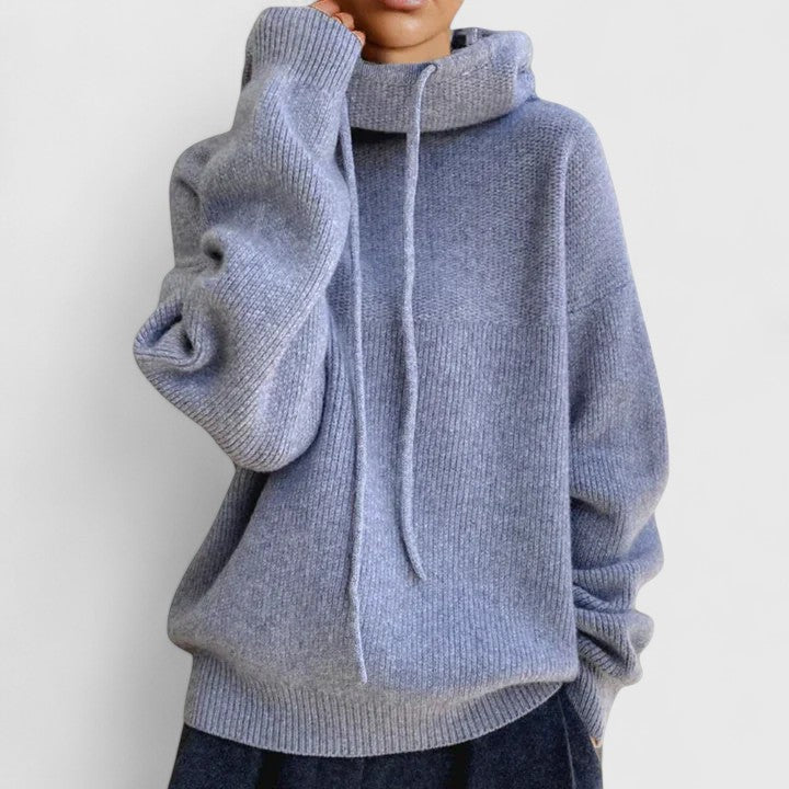 Cozy Turtleneck Sweater in Tin Color