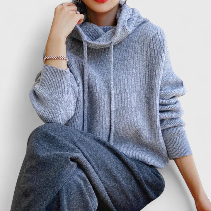 Cozy Turtleneck Sweater in Tin Color