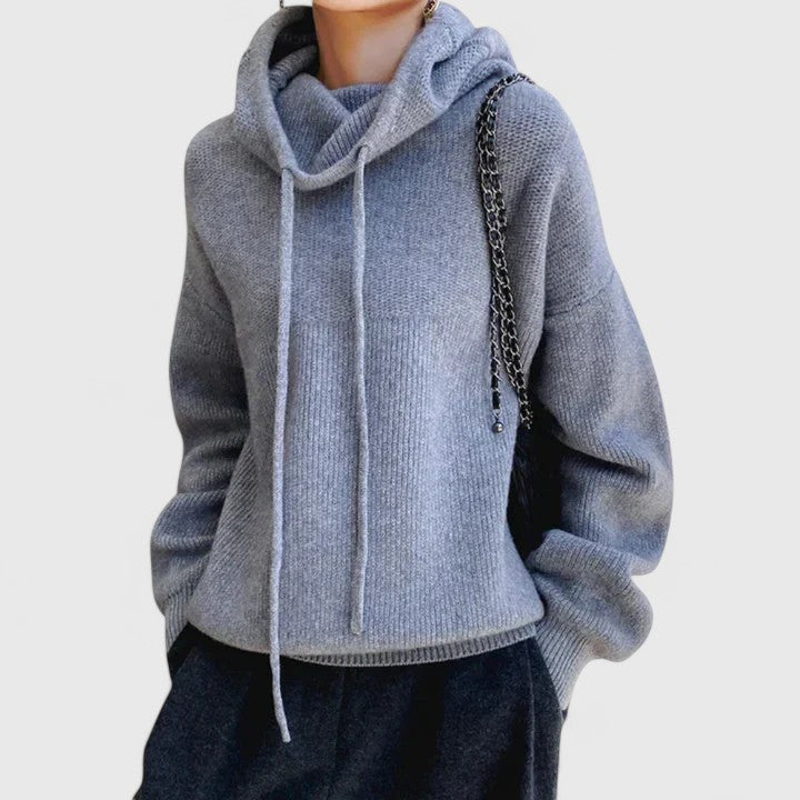 Cozy Turtleneck Sweater in Tin Color