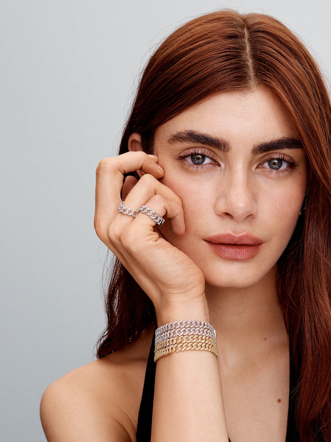 Shannelise | 18k Gold Cuban Pink Bracelet