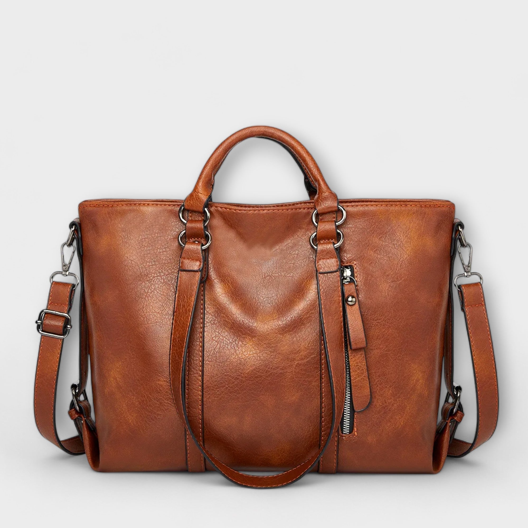 Olivia - Spacious Leather Tote