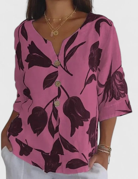 Isabel | Chic Floral Pattern Blouse