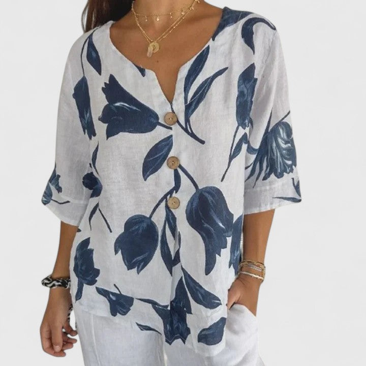 Isabel | Chic Floral Pattern Blouse