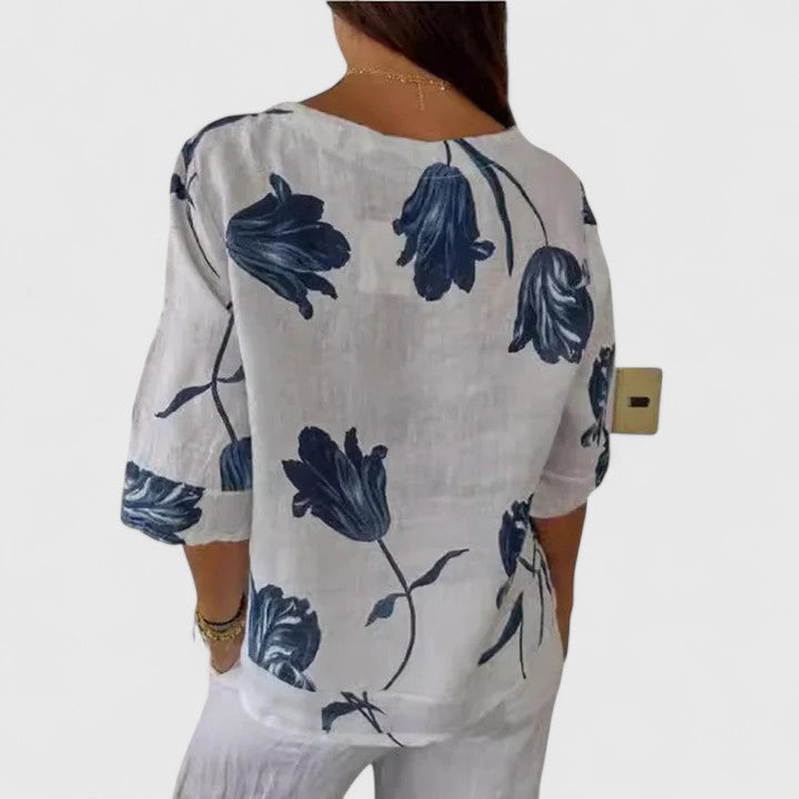 Isabel | Chic Floral Pattern Blouse