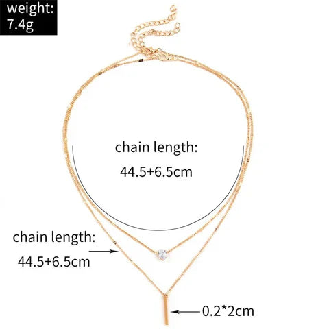 Classic Gold Pendant Necklace Set