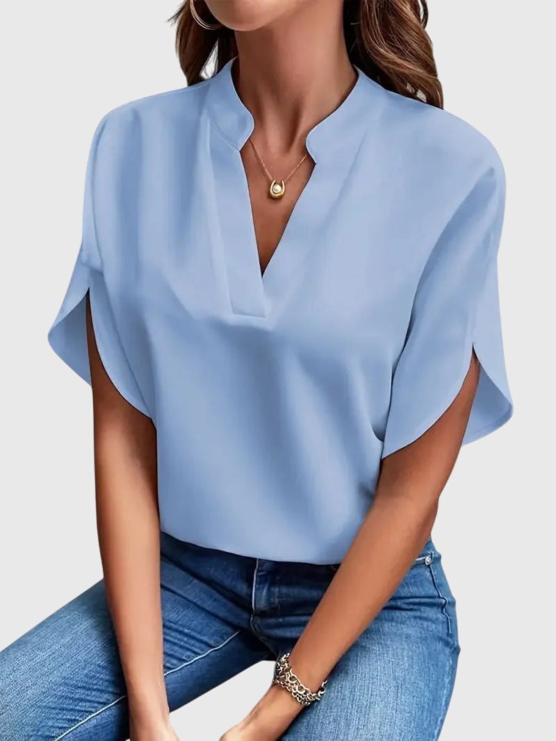 Beatrix™ | Luxuriously Soft V-Neck Top with Elegant Design