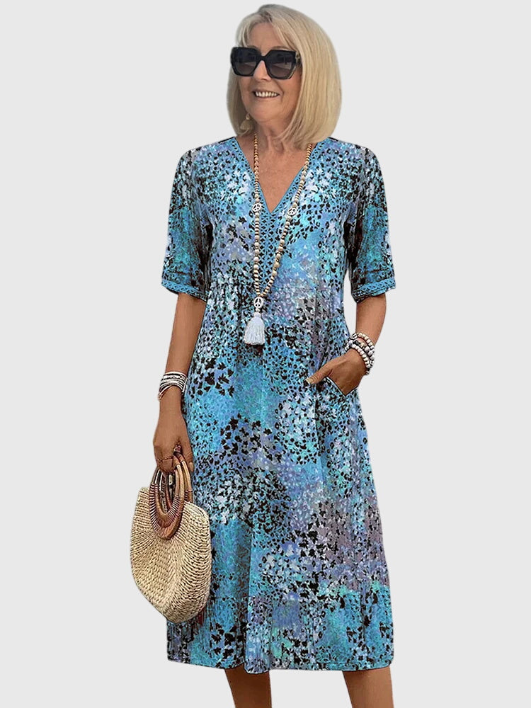 Yvonna™ | Chic Floral Midi Dress