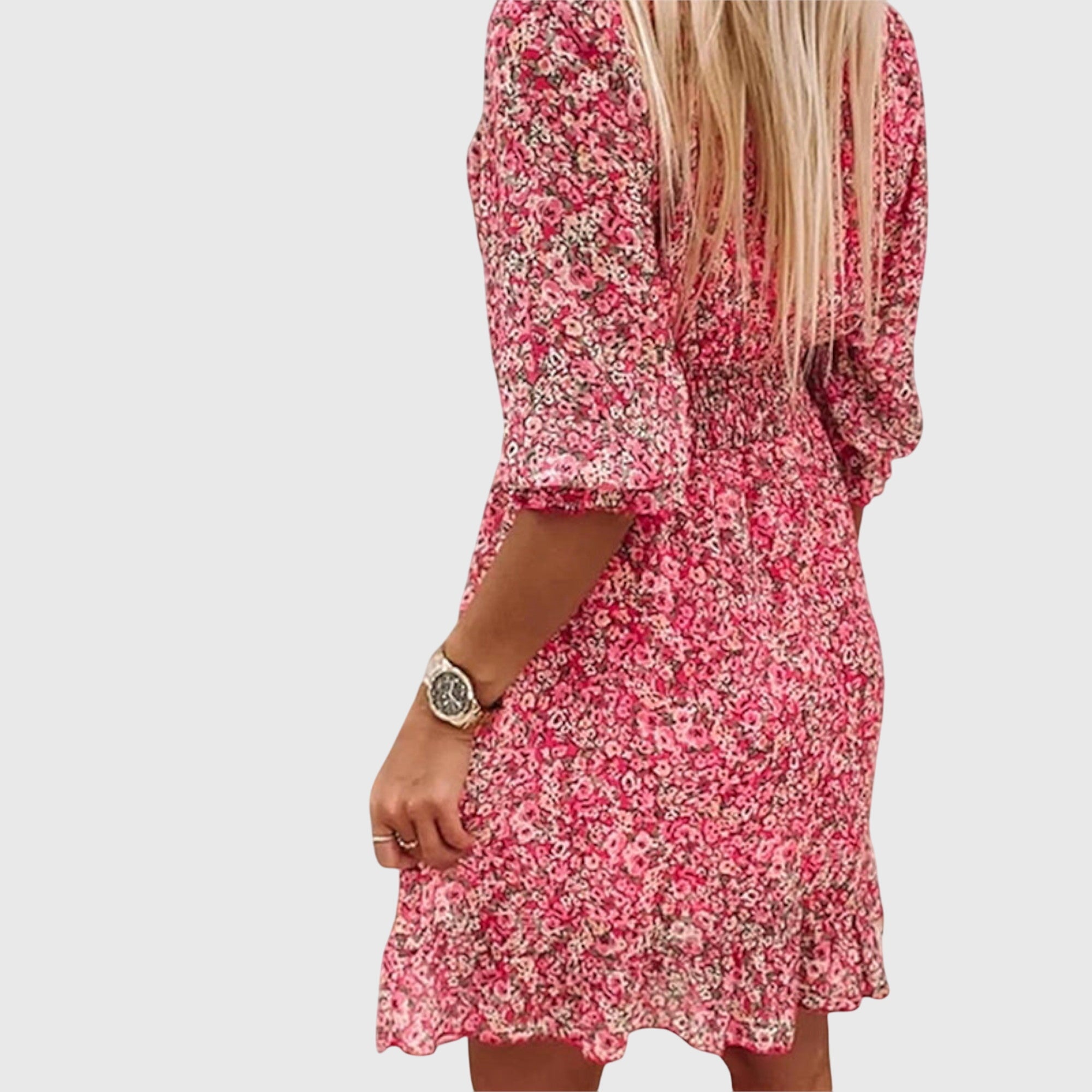 Elisa™ | Floral Dress with Puff Sleeves